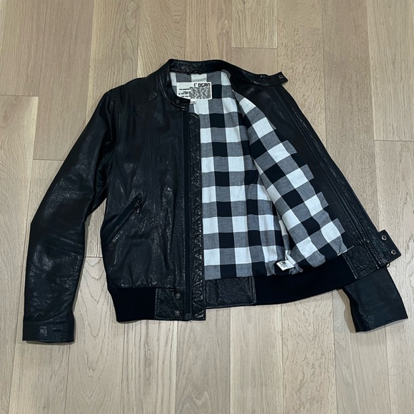 Rogan Lambskin Motorcycle Jacket Mens Black. Size Medium. - Picture 13 of 16